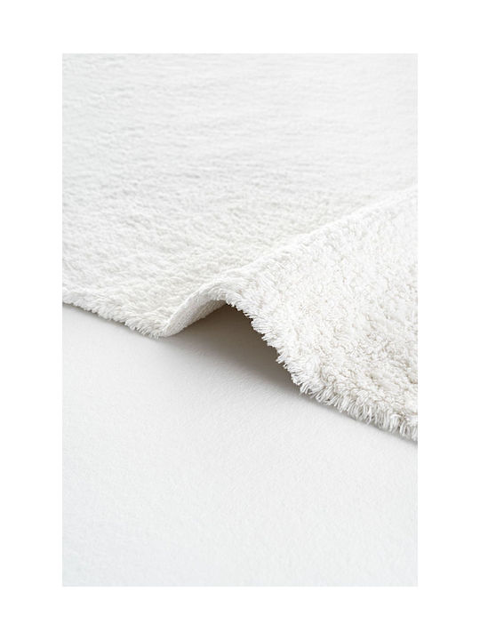 SteweHome Παιδικό Χαλί Βαμβακερό Λευκό 120x180cm Πάχους 100mm