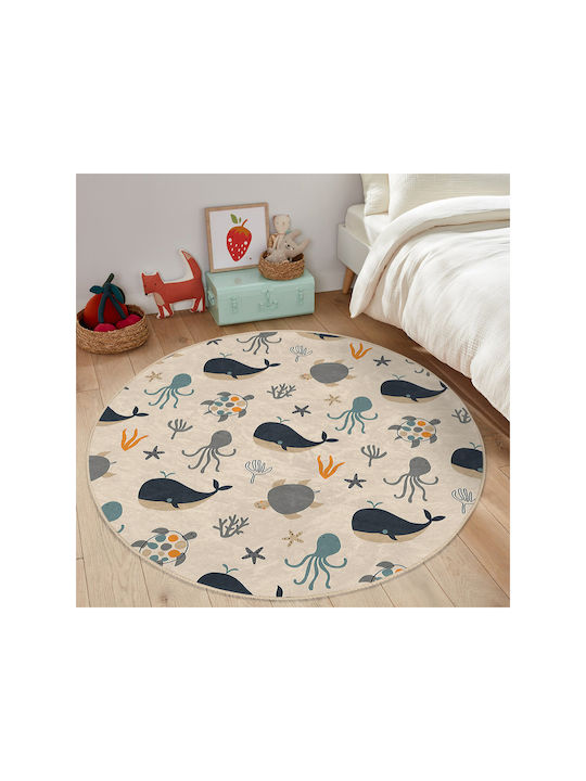 SteweHome Kids Rug Light Blue 150x150cm Thickness 60mm