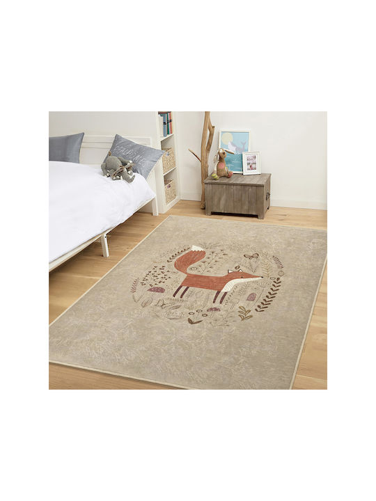 SteweHome Παιδικό Χαλί Καφέ 100x160cm Πάχους 60mm