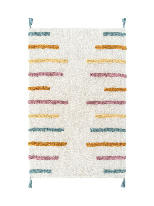 SteweHome Παιδικό Χαλί Βαμβακερό Μπλε 100x160cm Πάχους 100mm