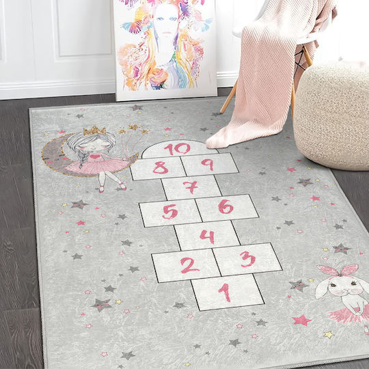 SteweHome Kids Rug Gray 80x200cm Thickness 60mm SteweHome Kids Rug Gray 80x200cm Thickness 60mm