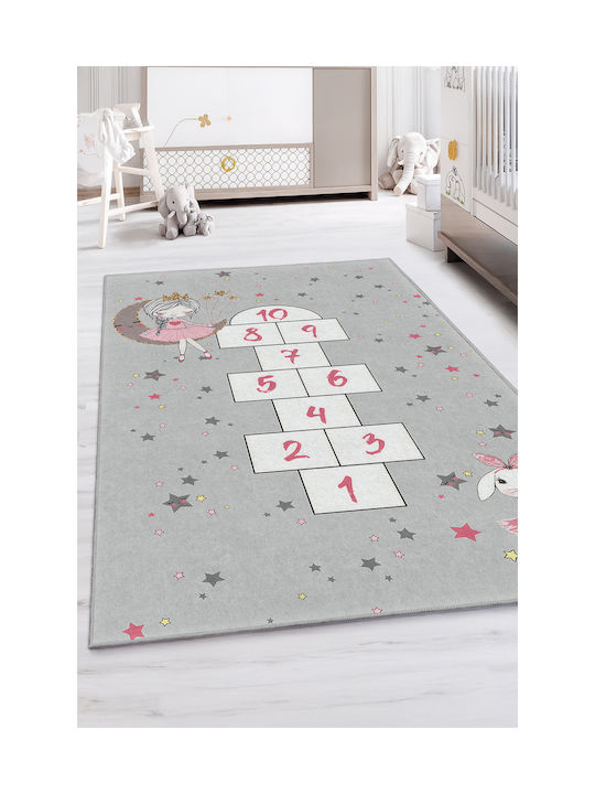SteweHome Детски Килим Сив 80x200см Дебелина 60мм