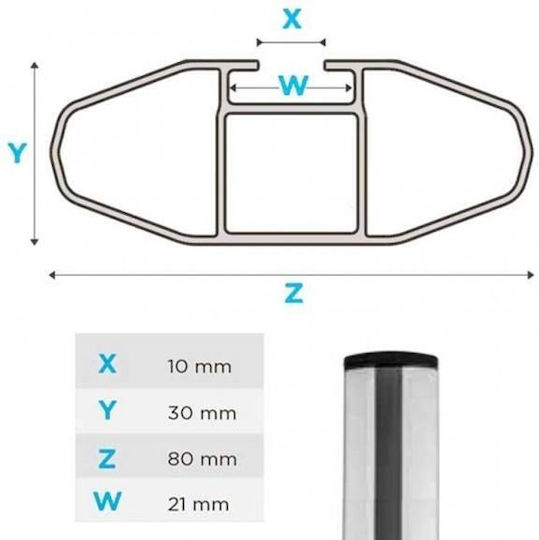 Menabo Car Roof Bars Aluminum Lince XL Silver 135 Cm Silver Color Audi Q3 F3 5 Doors 2018 Flush Rails 2 Pieces 8880/mb Mp.8880/mb-14