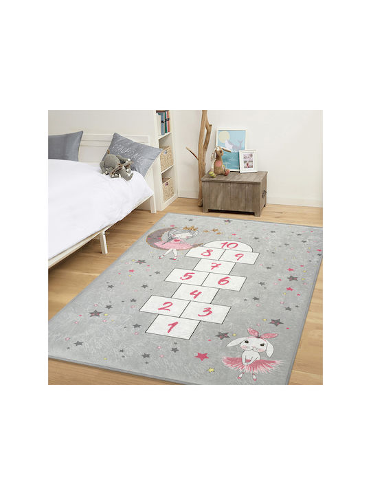 SteweHome Kinderteppich Grau 100x250cm Dicke 60mm
