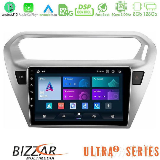 Bizzar Car Audio System for Peugeot 301 Citroen C-Elysee 2012-2018 with Touch Screen 9" Bluetooth USB Wi-Fi GPS Apple CarPlay Android Auto