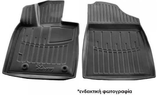 Toyota Hilux VIII Crew Cab 4D 2015+ Car Mats Rubber Raised Sides Clips 2 Pieces