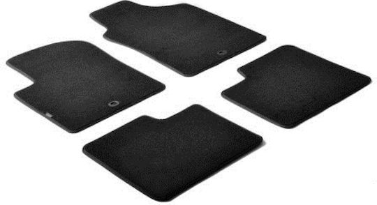 Lampa Set of Front and Rear Mats 4pcs for Fiat 500 Black