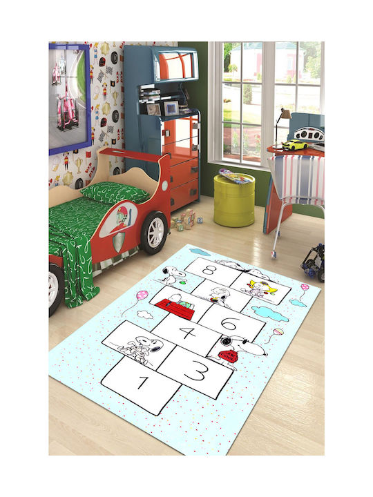 SteweHome Kinderteppich Hellblau 80x250cm Dicke 60mm