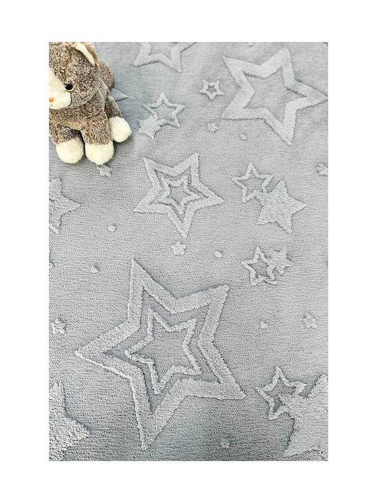 SteweHome Kids Rug Stars Cotton Gray 100x150cm Thickness 60mm