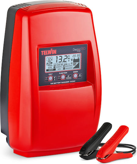 Telwin Doctor Charge 130 Car Battery Charger & Maintainer 6/12/24V