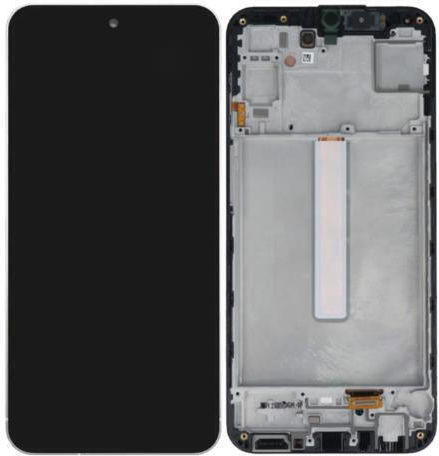 Samsung Οθόνη mit Touch-Mechanismus und Rahmen für Samsung Galaxy M34 5G M346 (Schwarz)