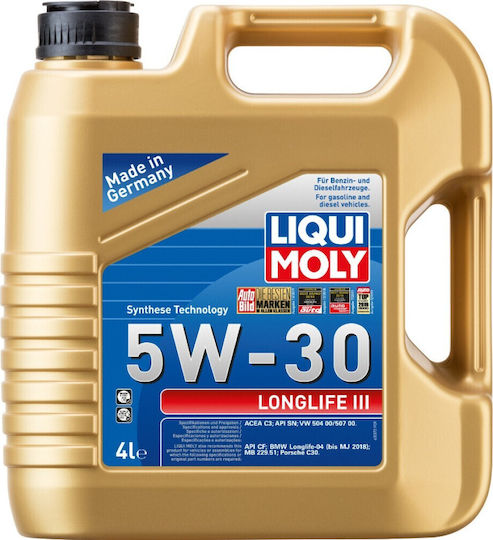 Liqui Moly Longlife III Συνθετικό Λάδι Αυτοκινήτου 5W-30 1lt