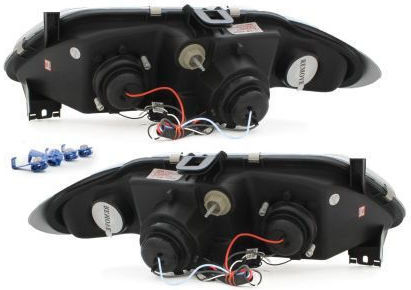 Dectane Μπροστινά Φανάρια Angel Eyes Led για Renault Megane 3/5D 1/96-3/99 2τμχ