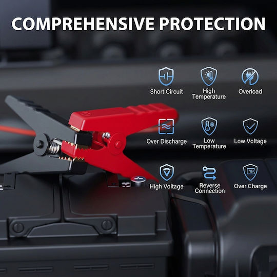 T700 Portable Car & Motorcycle Battery Starter 6000A with Power Bank Pump Flashlight 12V