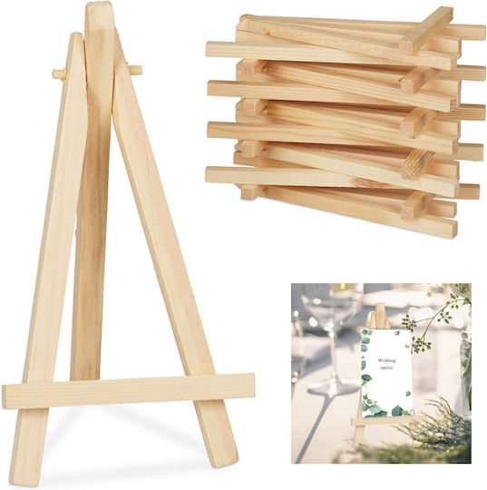 Mini Wooden Easel Set 10 Light Beige Color 15.5x8x2 Cm