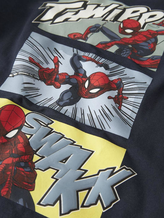 Bluza Pentru Copii Cu Mâneci Lungi Albastră Spiderman