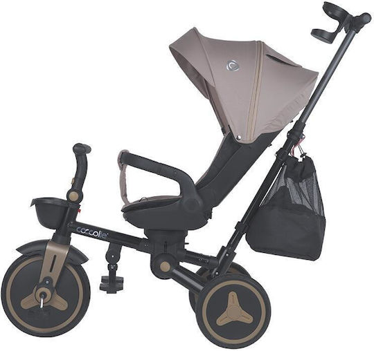 Coccolle Foldable Tricycle with Parental Handle for 5+ Years Beige
