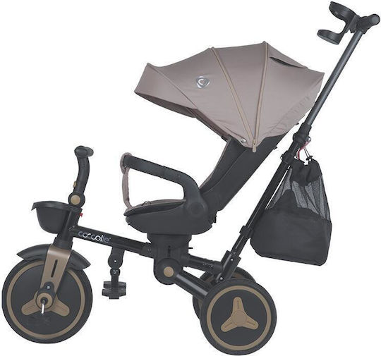 Coccolle Foldable Tricycle with Parental Handle for 5+ Years Beige