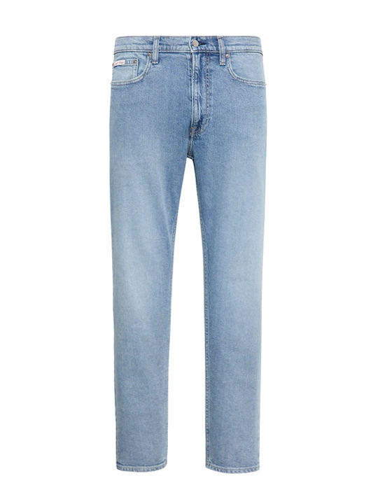 Ανδρικό Παντελόνι Τζιν Ελαστικό με Relaxed Tapered Εφαρμογή Μπλε