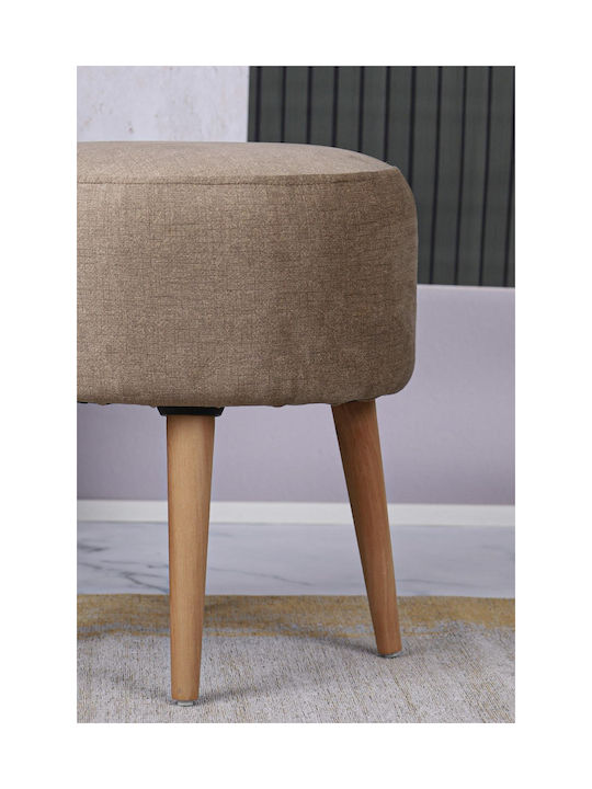 Living Room Wooden Beige Stool 32x40x38cm