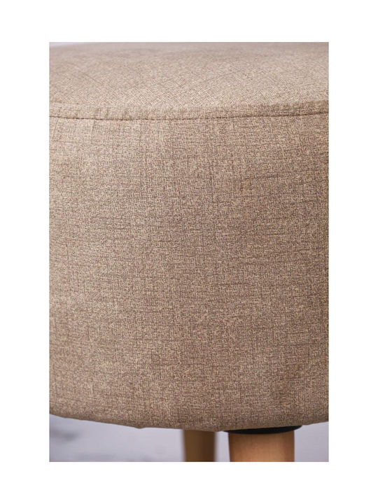 Living Room Wooden Beige Stool 32x40x38cm