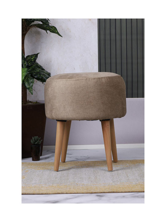Living Room Wooden Beige Stool 32x40x38cm
