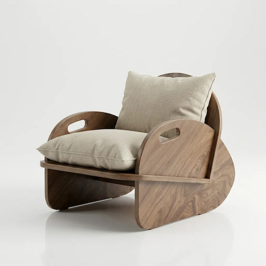 Armchair 65x55x55cm Beige Armchair 65x55x55cm Beige