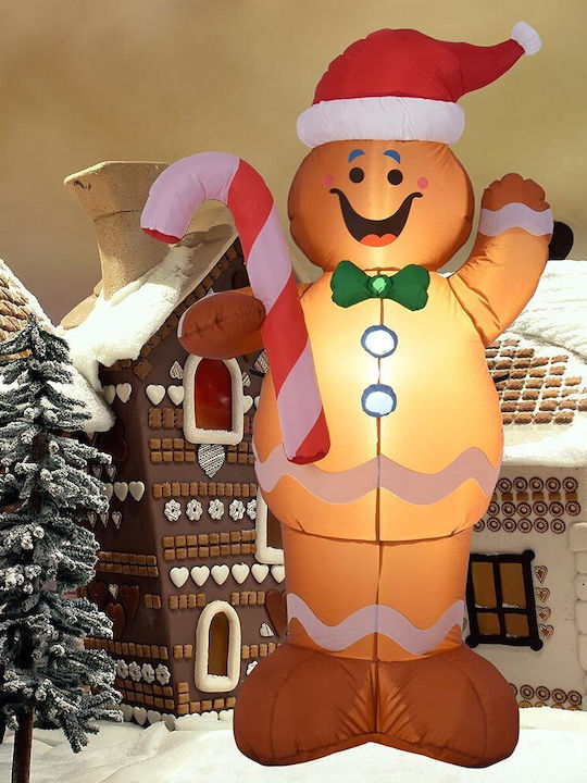 Bakaji Inflatable Christmas Gingerbread Man 150 cm Led Outdoor 02052860