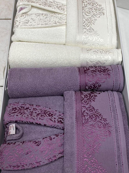 SteweHome SteweHome Bademantel mit Halsband Beige Cremesatz Handtücher