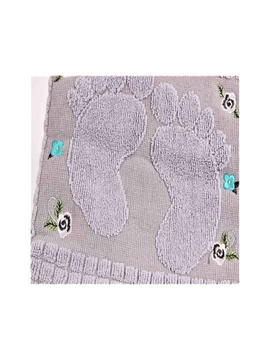 SteweHome Set of Cotton Bath Mats STE-024697-V51014 Gray 50x70cm 3 Pieces