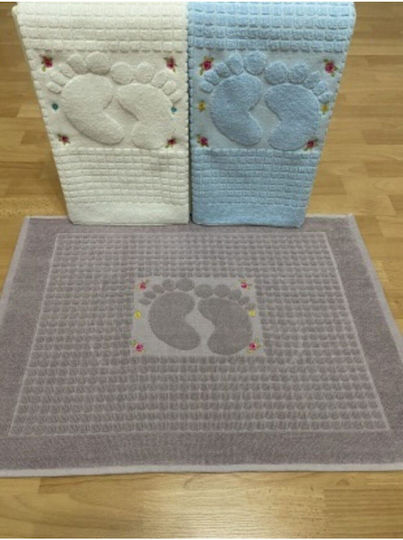 SteweHome Set Cotton Bath Mats Beige 50x70cm 3 Pieces