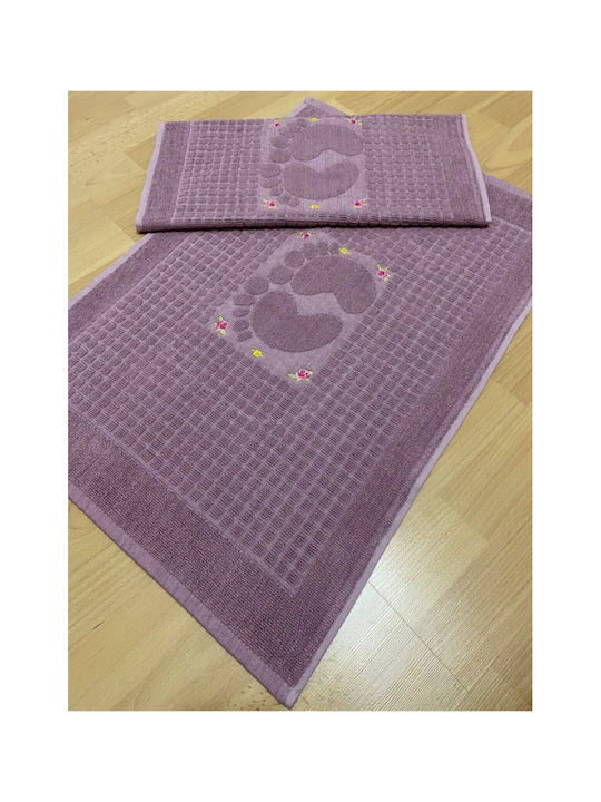 SteweHome Set Covoare De Baie Din Bumbac STE-024698-V51023 Violet 50x70cm 2 Bucăți