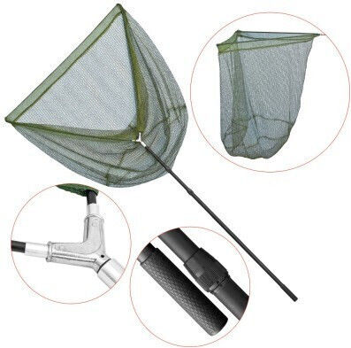 Plasă De Pescuit Pentru Crap Cadru Triunghiular Baracuda Carp 05 Lungime Totală 3,95 M Deschidere 1,2 M Adâncime 0,9 M Mâner Telescopic