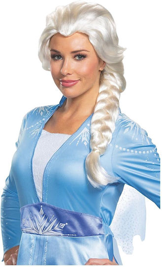 Карнавална Перука Frozen Elsa Платинена Плитка 160g