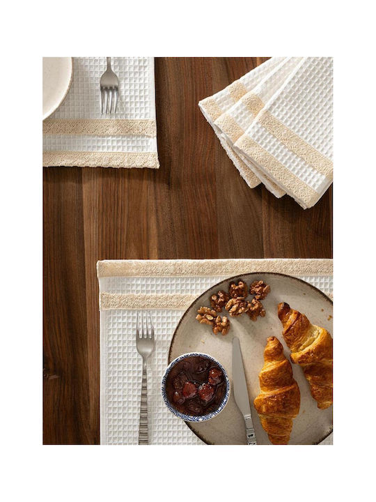 SteweHome Kitchen Towel Made of 100% Cotton in White Colour 40x60cm 5 Pieces