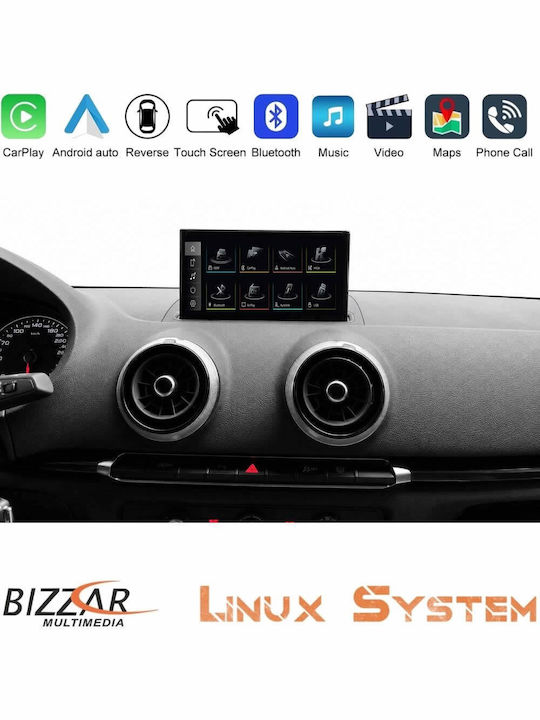 Bizzar Car Audio System for Audi A3 2013-2020 Bluetooth USB AUX WiFi GPS Apple CarPlay Android Auto with 7" Touch Screen