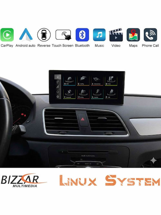 Bizzar Car Audio System for Audi Q3 2011-2018 Bluetooth USB AUX Wi-Fi GPS Apple CarPlay Android Auto with 10.25 Inch Touch Screen