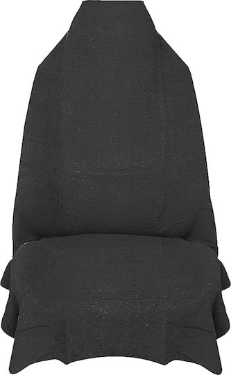 Front Car Seat Cover Towel Black Loose 160x90cm 1 Piece 02365