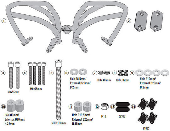 Kappa Moto Protective Bars for KTM 390 Adventure