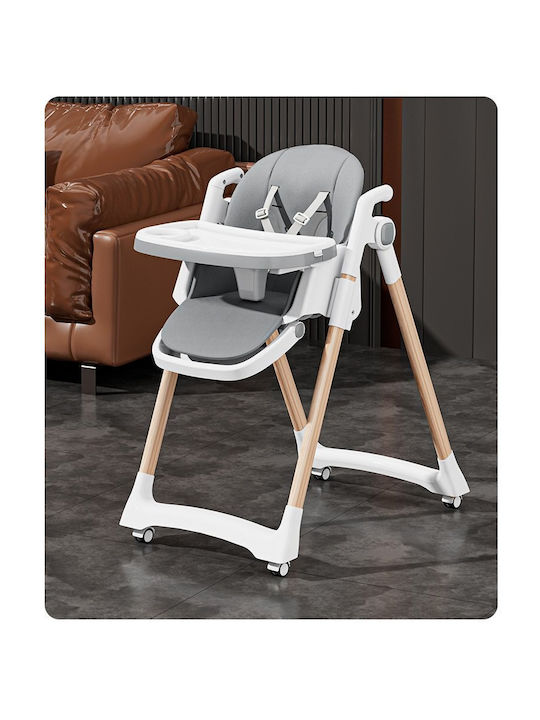Little Mom Klappbarer Baby Hochstuhl Grau