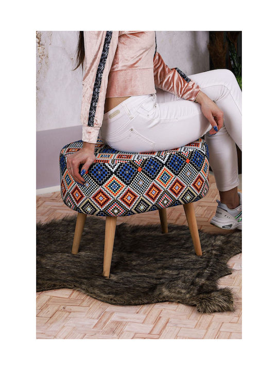 Living Room Wooden Oval Stool