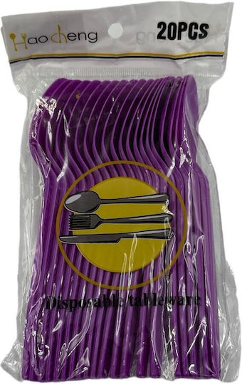 Disposable Yellow Spoons for Party 20 Pieces