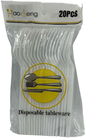 Disposable Yellow Spoons for Party 20 Pieces