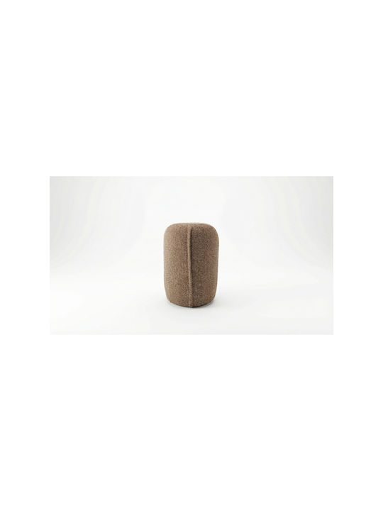 Living Room Stool with Backrest Wooden Brown