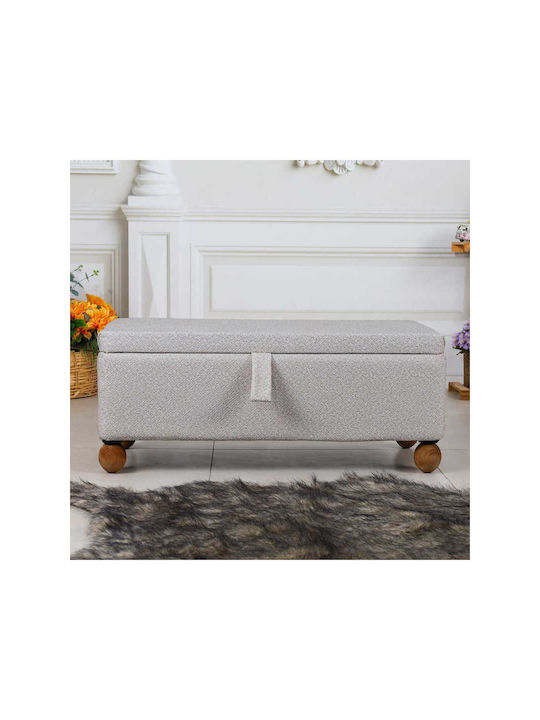 Living Room Stools With Storage Space Wooden Beige 90x40x40cm
