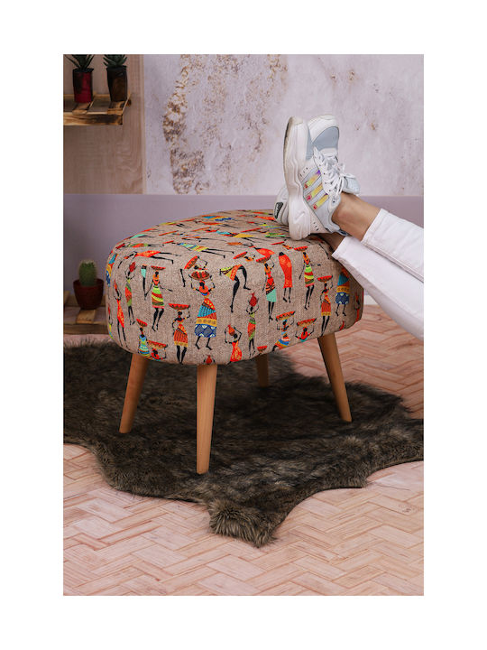 Wooden Multicolour Living Room Stools