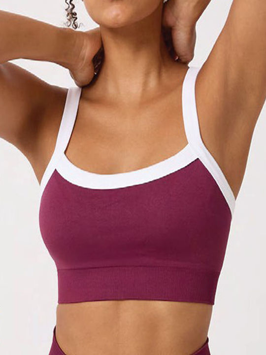 Women's Burgundy Sports Bra
