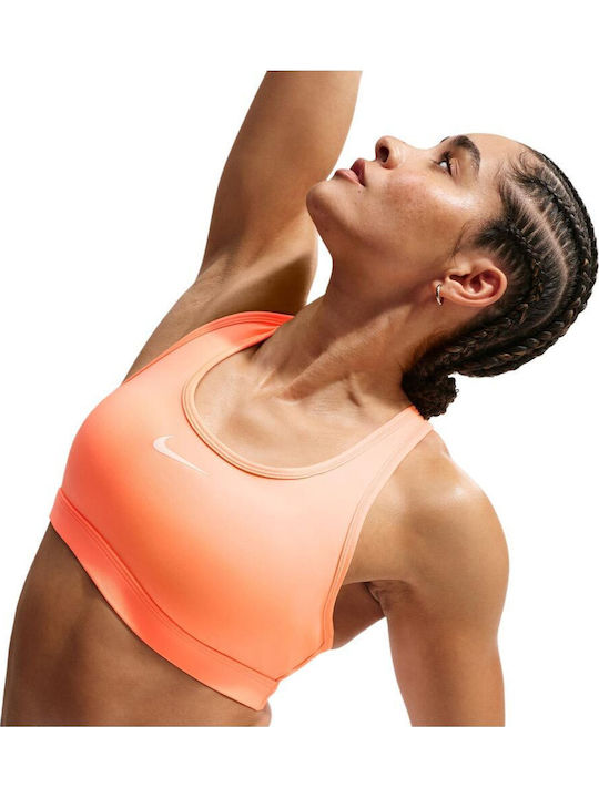 Dri-Fit Swoosh Women's Athletic Sports Bra Swoosh Medium-support Padded with Lining & Light Padding
