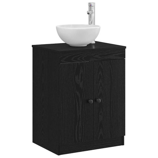 vidaXL Badezimmer Waschtisch-Einheit Ohne Waschbecken M54xB41xH70cm Schwarz