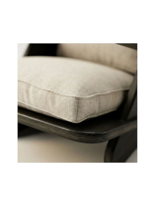 Armchair with Footstool Black 65x55x55cm